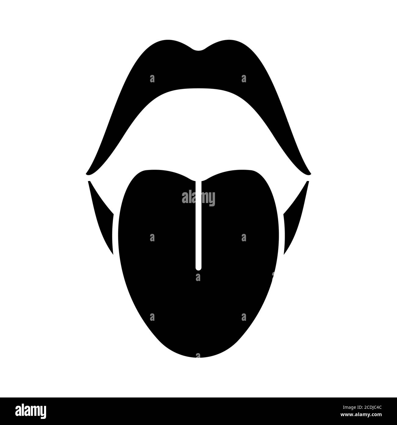 Icônes de glyphe d'anatomie de la bouche Banque D'Images