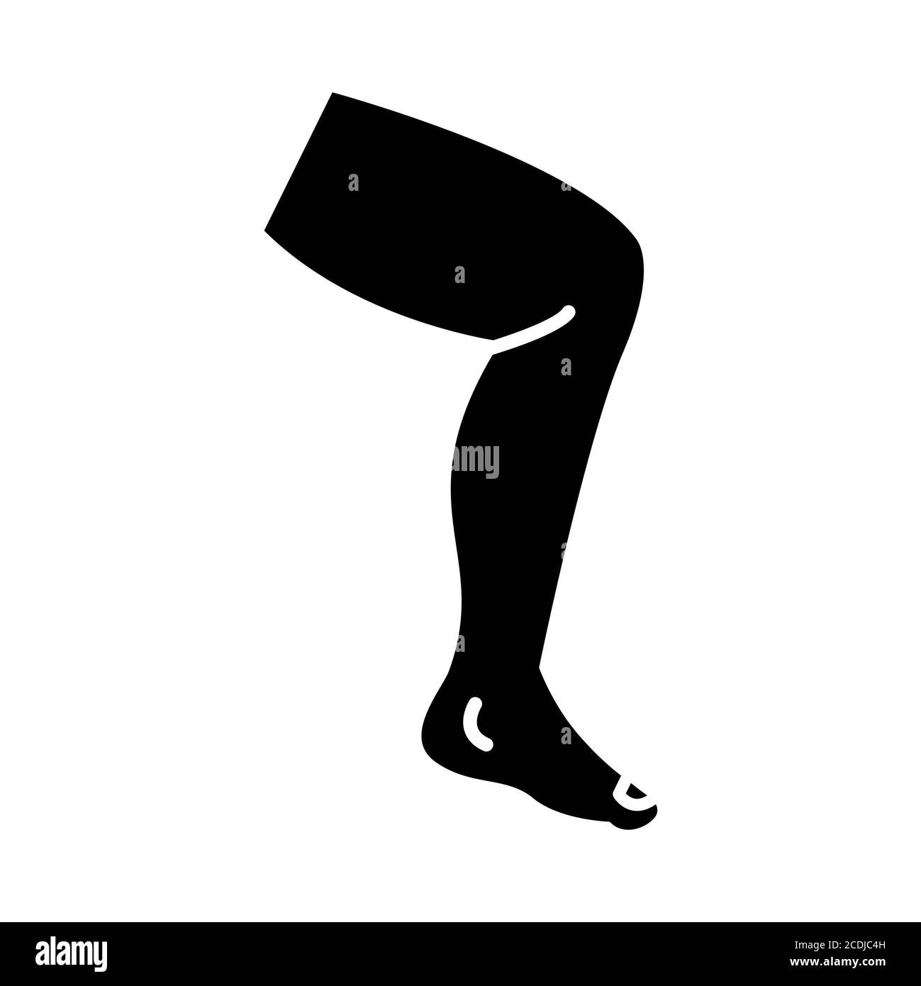 Icônes Glyph Anatomie jambe Banque D'Images