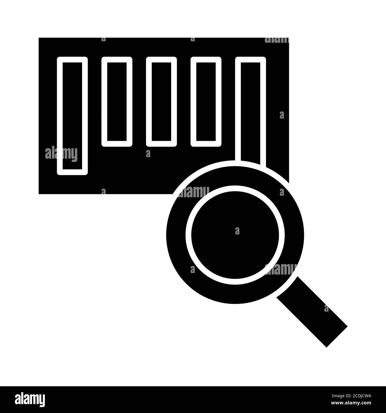 Icônes de glyphe d'achat de lecture de code-barres Banque D'Images