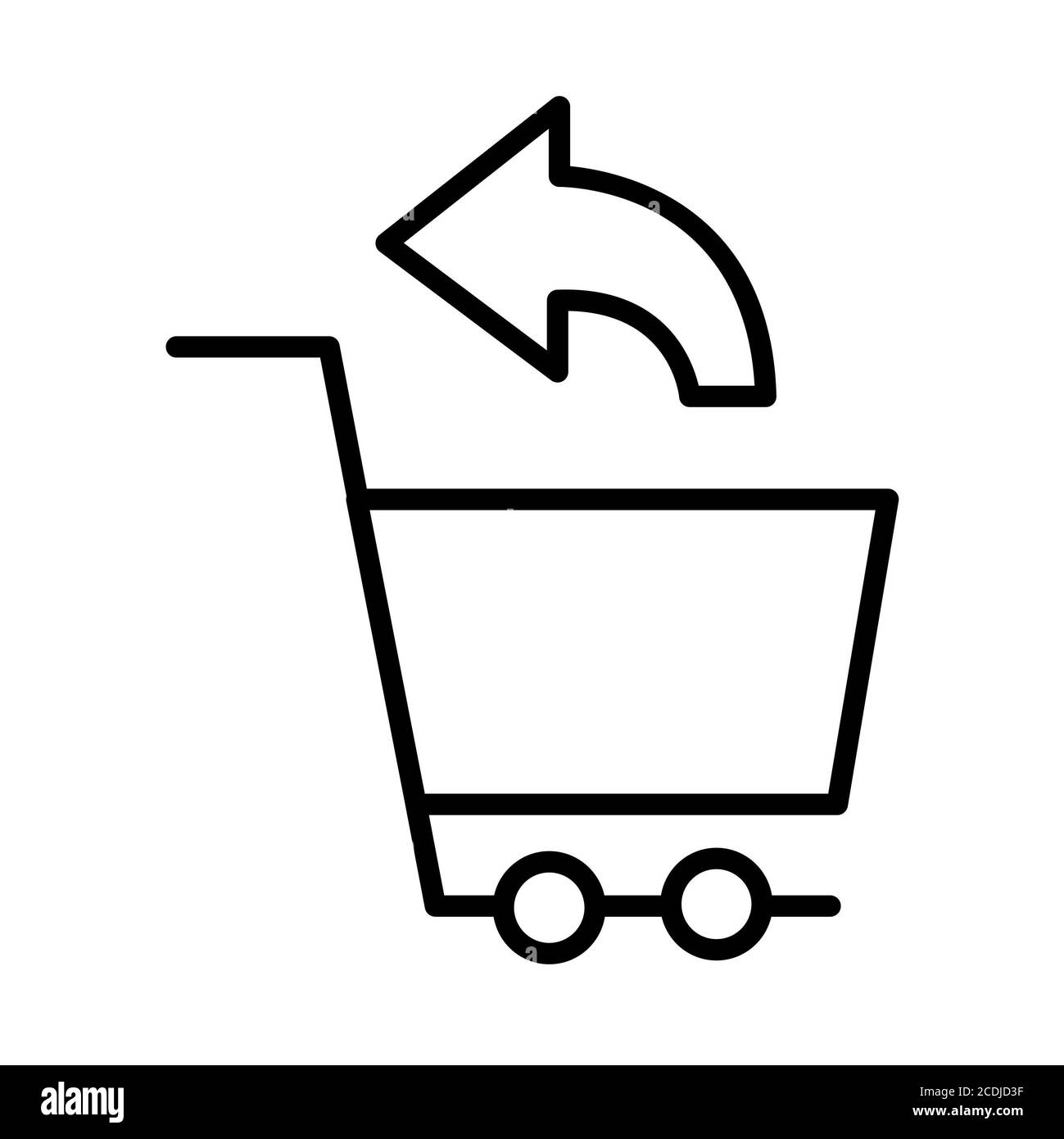 Icônes de la ligne d'achat de retour de produit Banque D'Images