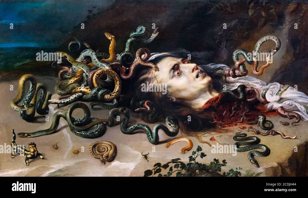 Medusa. Le chef de Medusa, peinture de Peter Paul Rubens (1577-1640), 1617/18 Banque D'Images