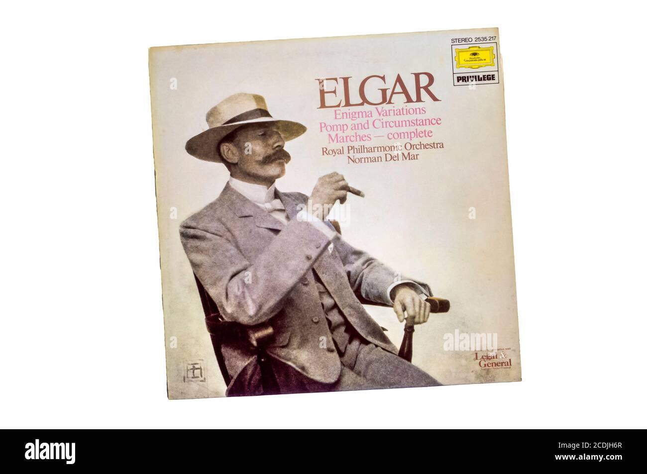 Enregistrement de Deutsche Grammophon de Enigma variations & Pomp et circonstance Marches d'Elgar par l'Orchestre philharmonique royal. Publié en 1976. Banque D'Images