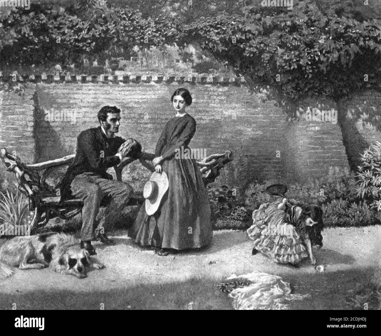 Rochester et Jane Eyre, d'un dessin aquarelle de Frederick Walker, 1899 Banque D'Images