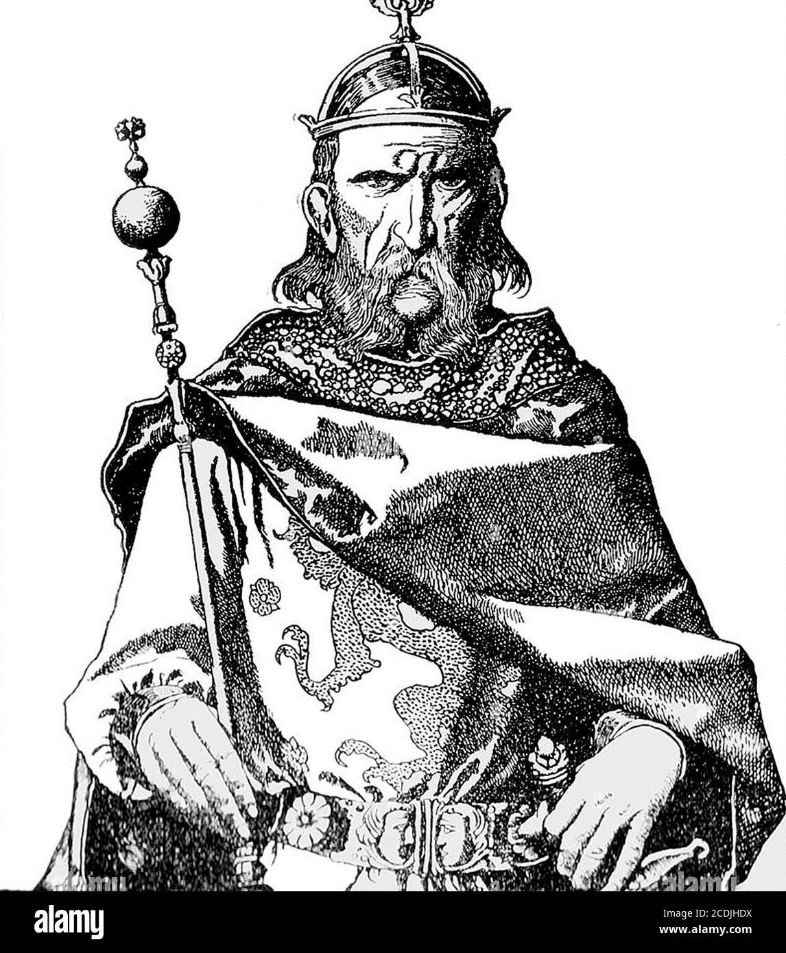 Roi Arthur, 1903 illustration de l'histoire du roi Arthur et de ses chevaliers par Howard Pyle Banque D'Images