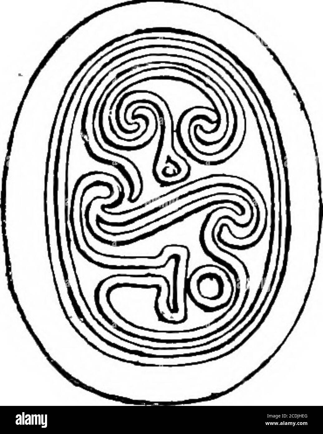 . Le palais de Minos : un compte-rendu comparatif des étapes successives de la civilisation crétoise ancienne comme illustré par les découvertes de Knossos . Un autre scarabée minoen, de la même blancheur (Fig. 149) du même tholoossuaire, est gravé avec un motif spiralforme clairement imité d'un dessin d'une classe trouvé sur un type commun de la douzième dynastie scarab, auquel cas les spires sont à temps vues pour se terminer dans le nefersigne tahsmanic, Souvent réduit comme sur l'exemple crétois à la tige et à la boucle, sans la croix. Dans d'autres cas, ces spiraliformdéfiles sont connectés wi Banque D'Images