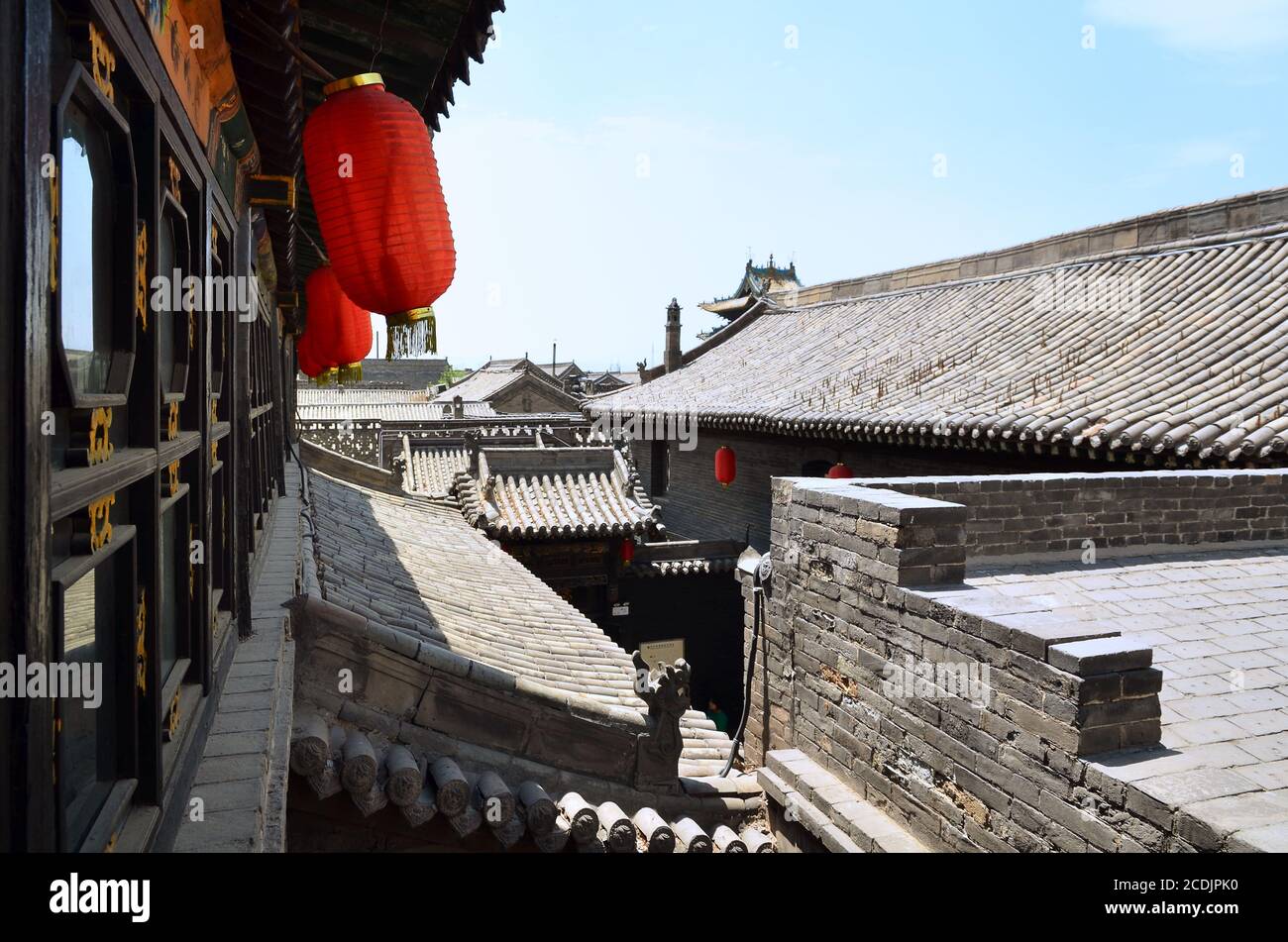 Toits de la ville de Fenghuang Banque D'Images