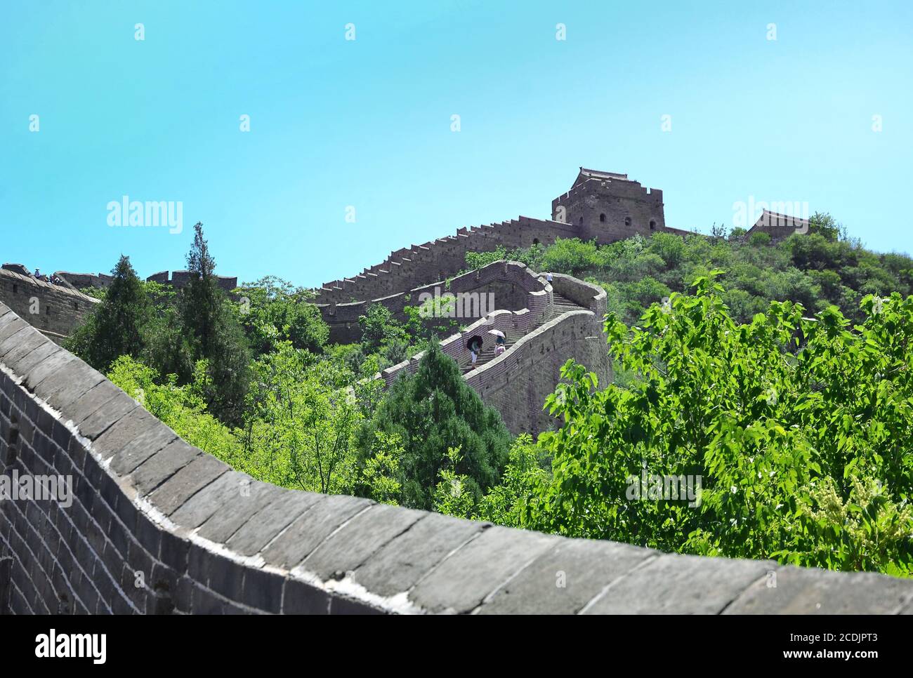 Vue d'été sur la Grande Muraille de Chine Banque D'Images