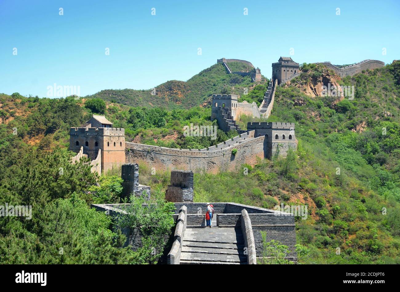 Vue d'été sur la Grande Muraille de Chine Banque D'Images