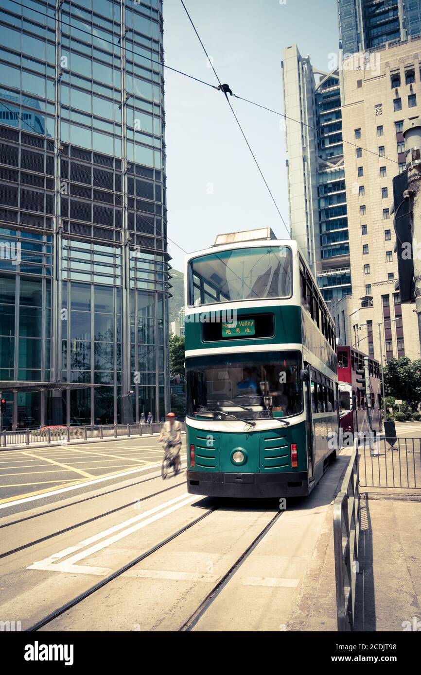 tramway à hong kong Banque D'Images