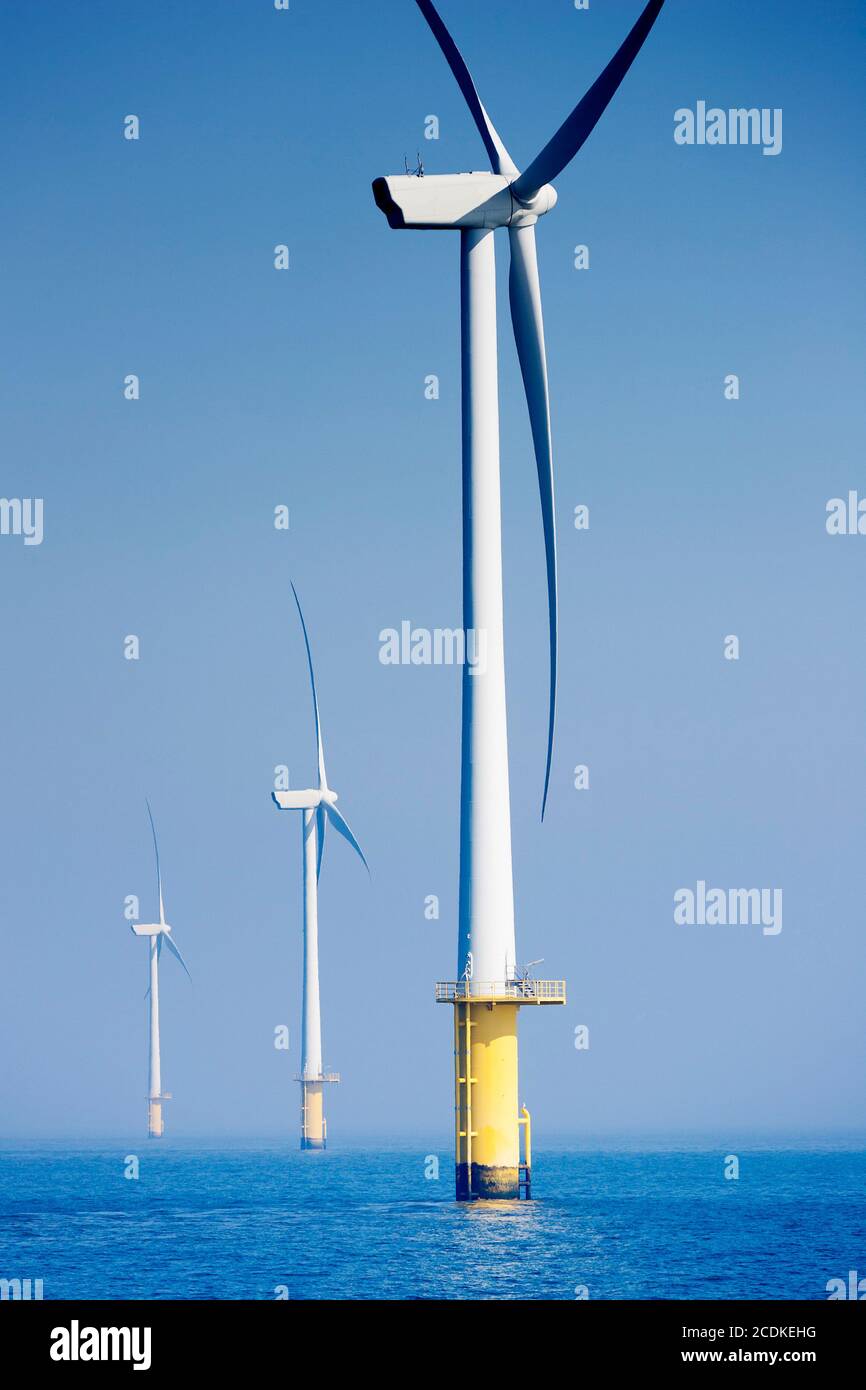 Au large de l'énergie éolienne Banque D'Images
