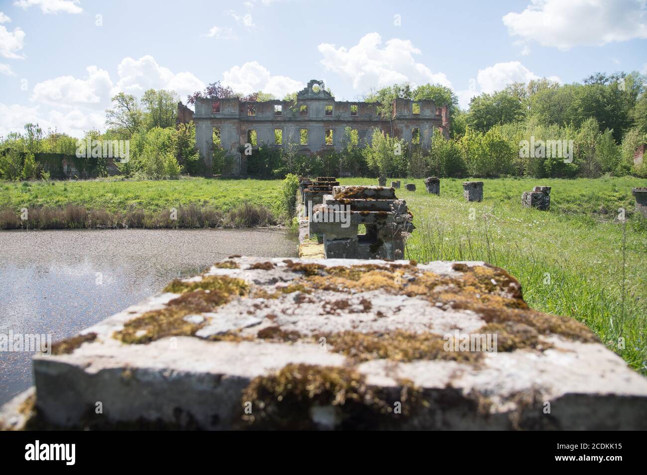 Le palais Schlobitten a ruiné la famille Dohna de XVI à 1945 à Slobity, Pologne. 24 mai 2020 © Wojciech Strozyk / Alamy stock photo Banque D'Images
