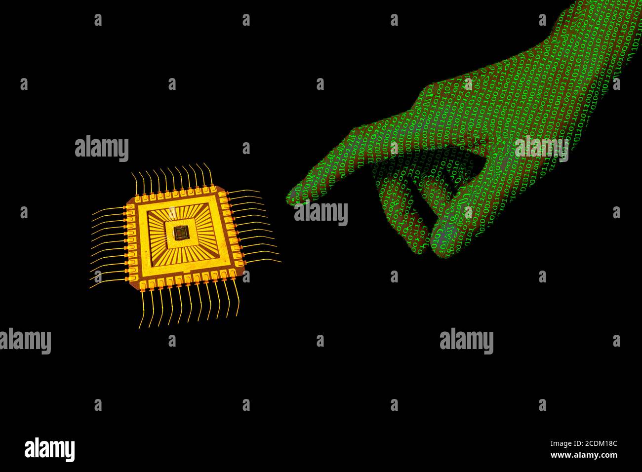 L'intelligence artificielle, l'illustration conceptuelle. Banque D'Images