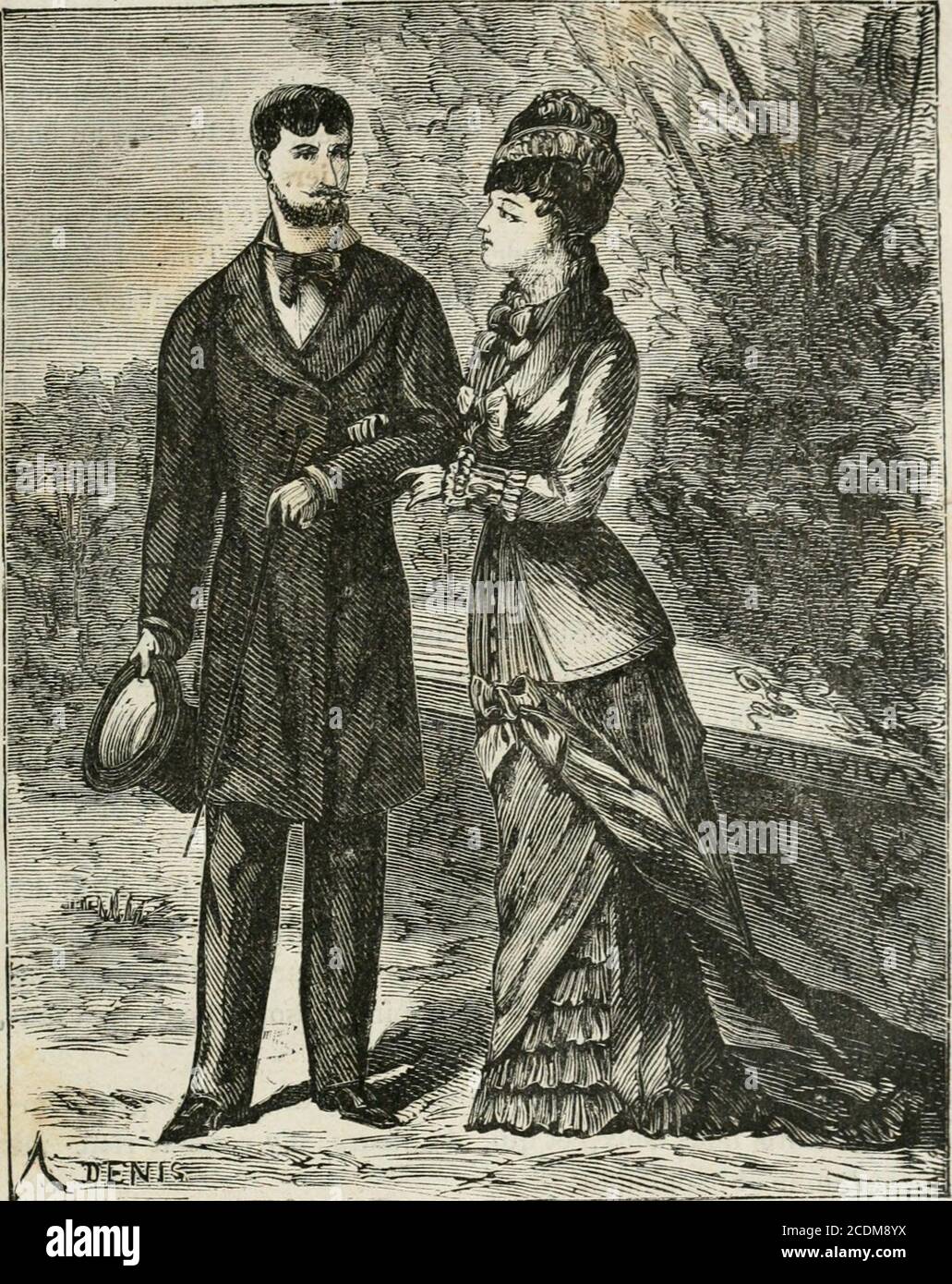 . L'étang des soeurs-cerises . ©clat de lajoie, se cerclaient de brun. Le regard Ã©tait tantÃ´t languissant etabattu, tantÃ´t anime de fiÃ¨vre. Sa MÃ¨re, frittée de cet Ã©tat nouveau chez sa fille bien-aimé,latribuait Ã lÃ GE ds Denise, et se demandait sil ne serait pas nÃ©cessaire de songer pour elle au mariage plus tÃ´t vue quelle avaittÃ©riel. M Duclerc Ã©tait loin, dailleurs, de se douter que Denise eÃ»tun amour au cÅur. Le secret avait Ã© bien garden, et la derniÃ¨re personne quelleaurait soupÃ§onnée, carã tait, certes, le pauvre artiste, le pe Banque D'Images