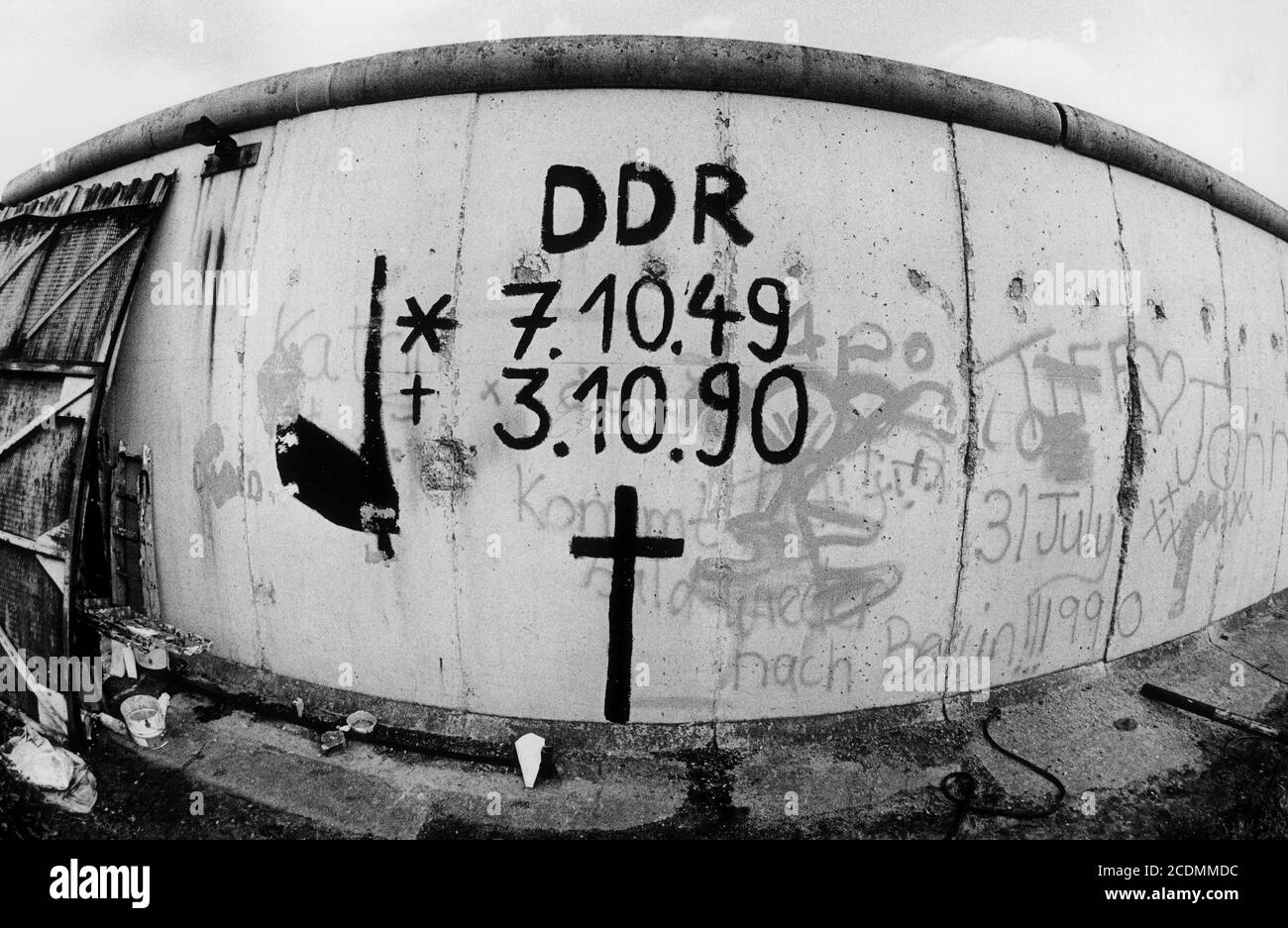 Mauer avec données DDR, Festival of Unity, Berlin, Allemagne Banque D'Images