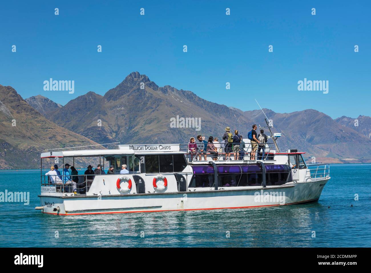 Excursion en bateau sur le lac Wakatipu, Queenstown, Otago, Île du Sud, Nouvelle-Zélande Banque D'Images