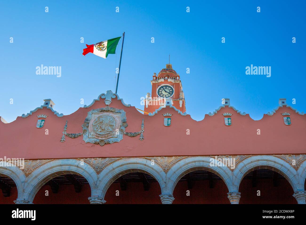 Mexique, Central Plaza Grande à Merida en face de la cathédrale de Merida, la plus ancienne cathédrale d'Amérique latine Banque D'Images