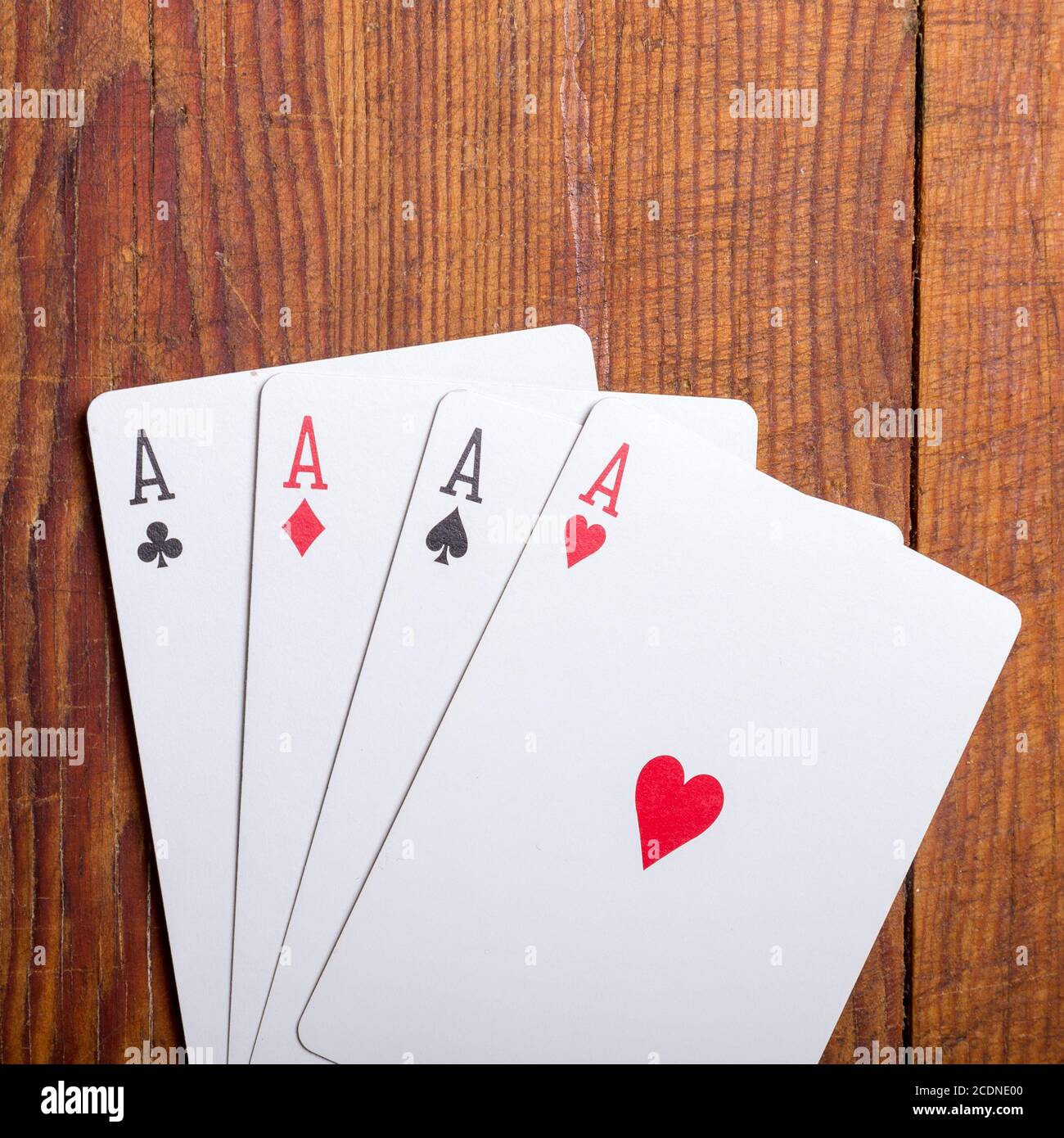 Quatre as vintage jeu de poker cartes à jouer Banque D'Images