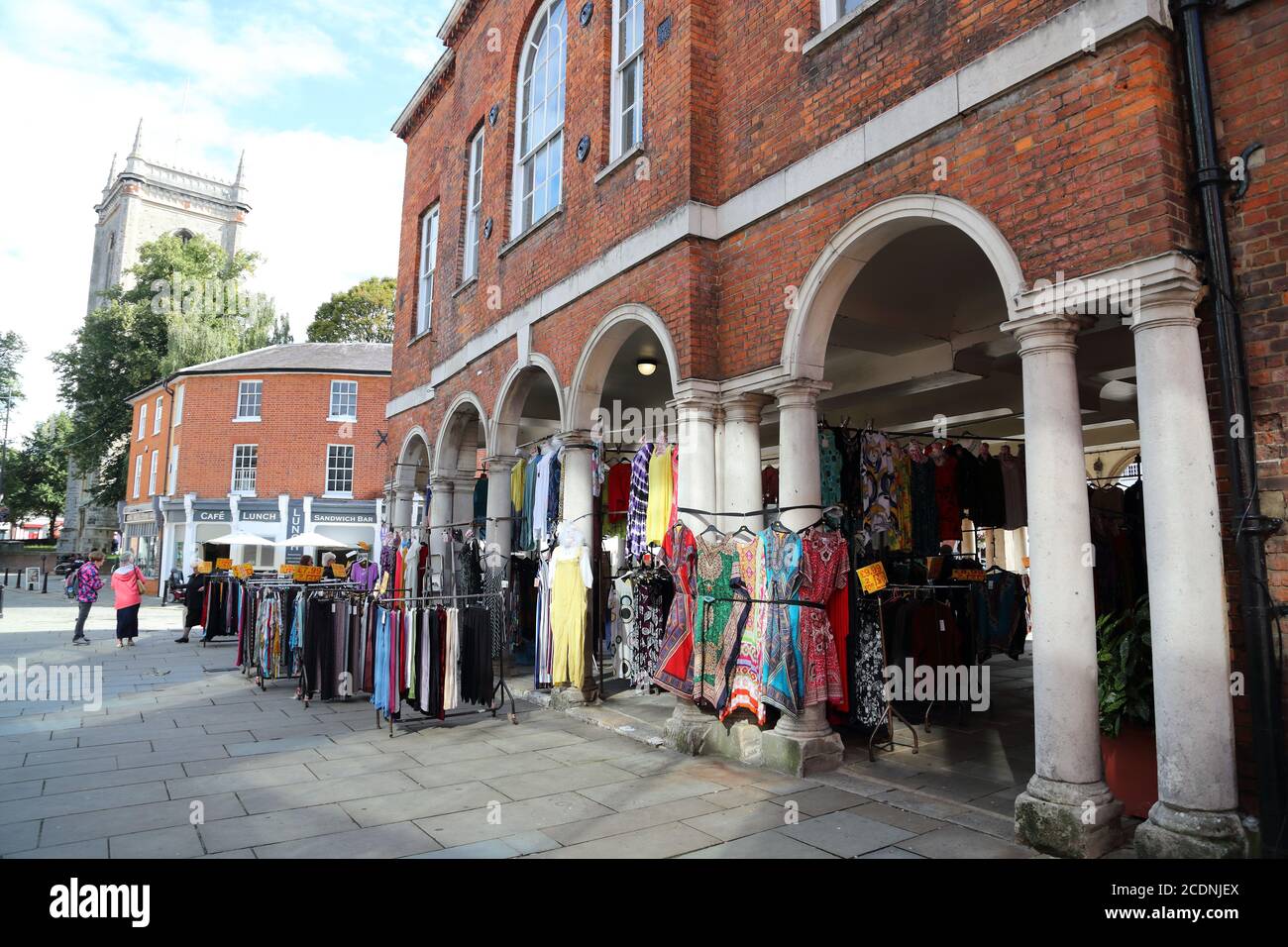 Journée du marché dans le centre-ville, High Wycombe, Royaume-Uni Banque D'Images