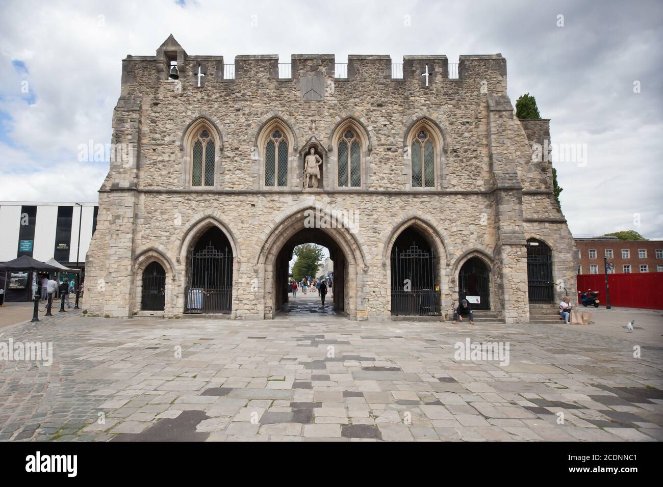 Le Bargate à Southampton, un Gatehouse médiéval dans la ville, dans le Hampshire au Royaume-Uni, pris le 10 juillet 2020 Banque D'Images