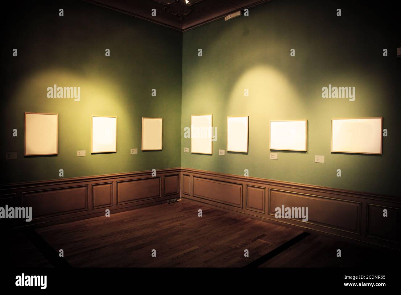 Art gallery photos. Empy blanc à l'intérieur Banque D'Images