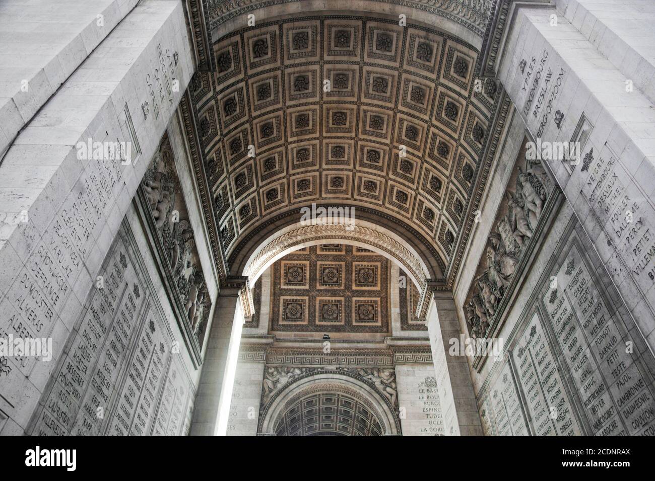 Arc de triomphe du bas, Paris, France. Banque D'Images