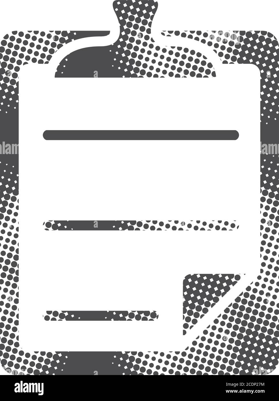 Icône liste de contrôle en demi-ton. Illustration vectorielle monochrome noir et blanc. Illustration de Vecteur