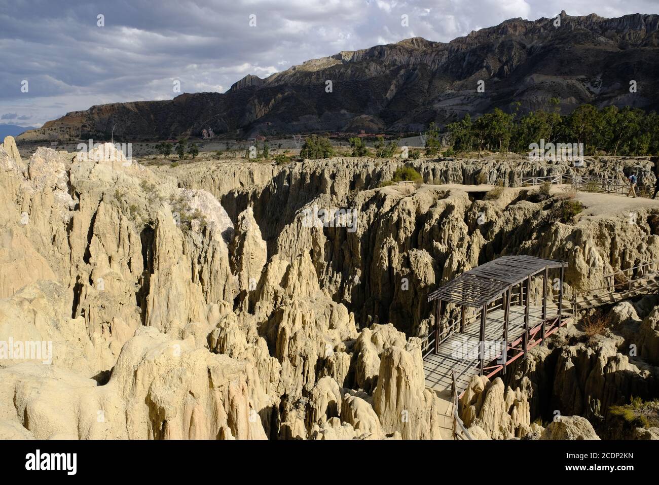 Bolivie la Paz Valle de la Luna - Vallée de la lune avec le pont Banque D'Images