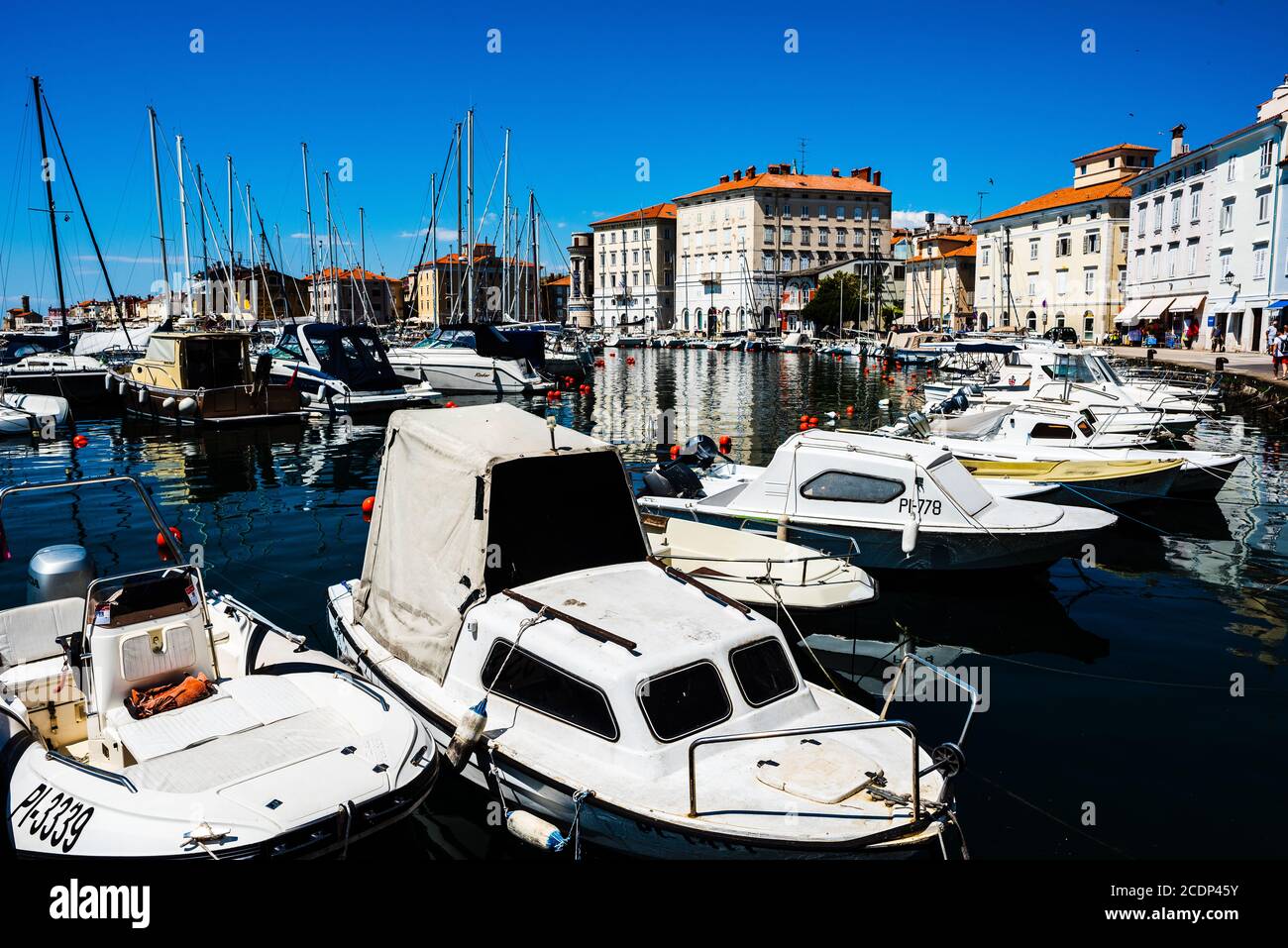 Vue sur Piran, Slovénie Banque D'Images