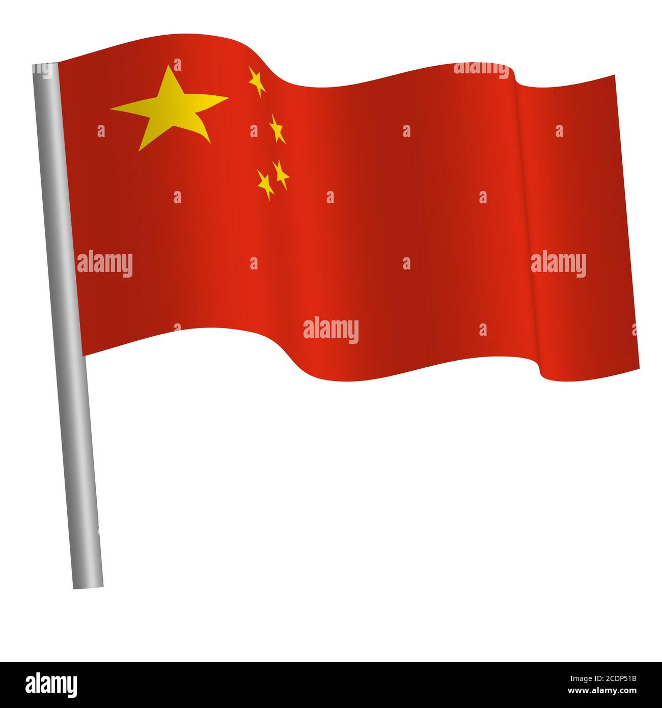 Drapeau chinois agité Banque D'Images