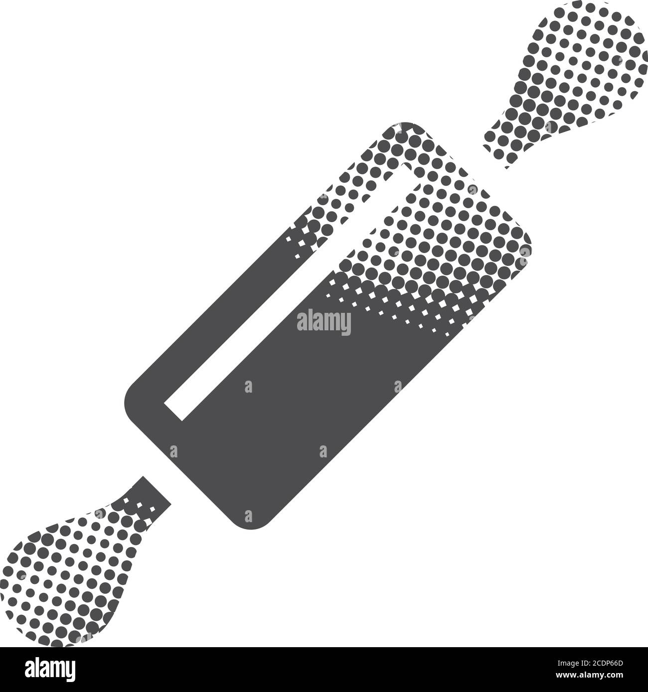 Icône de rouleau en bois en demi-ton. Illustration vectorielle monochrome noir et blanc. Illustration de Vecteur