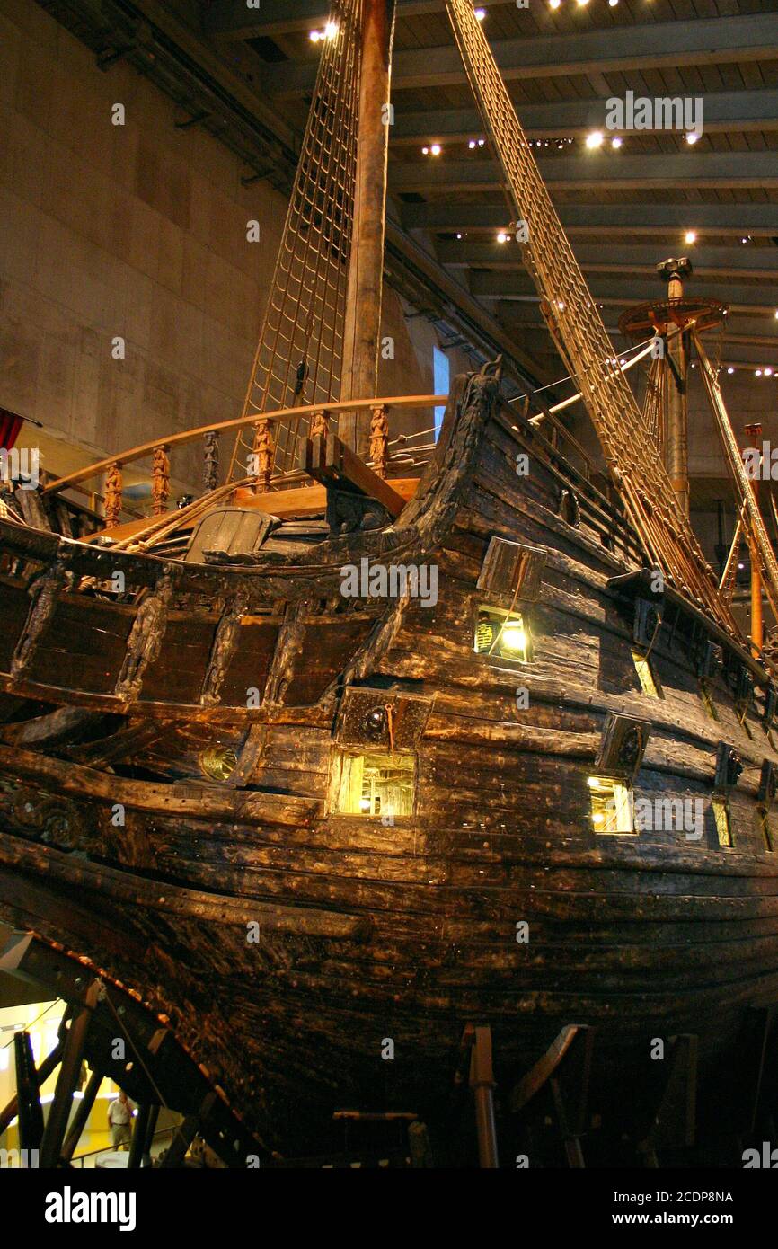 Bateau antique Vasa - Bow Banque D'Images