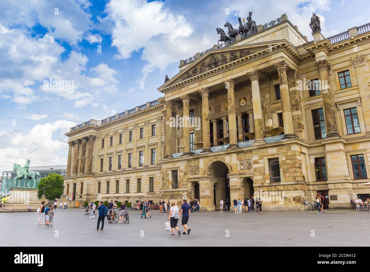 Château historique sur la place centrale de Braunschweig, Allemagne Banque D'Images