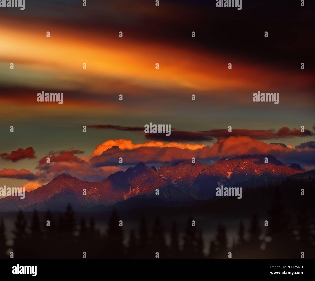 Belle vue sur les montagnes polonaises et slovaques Banque D'Images