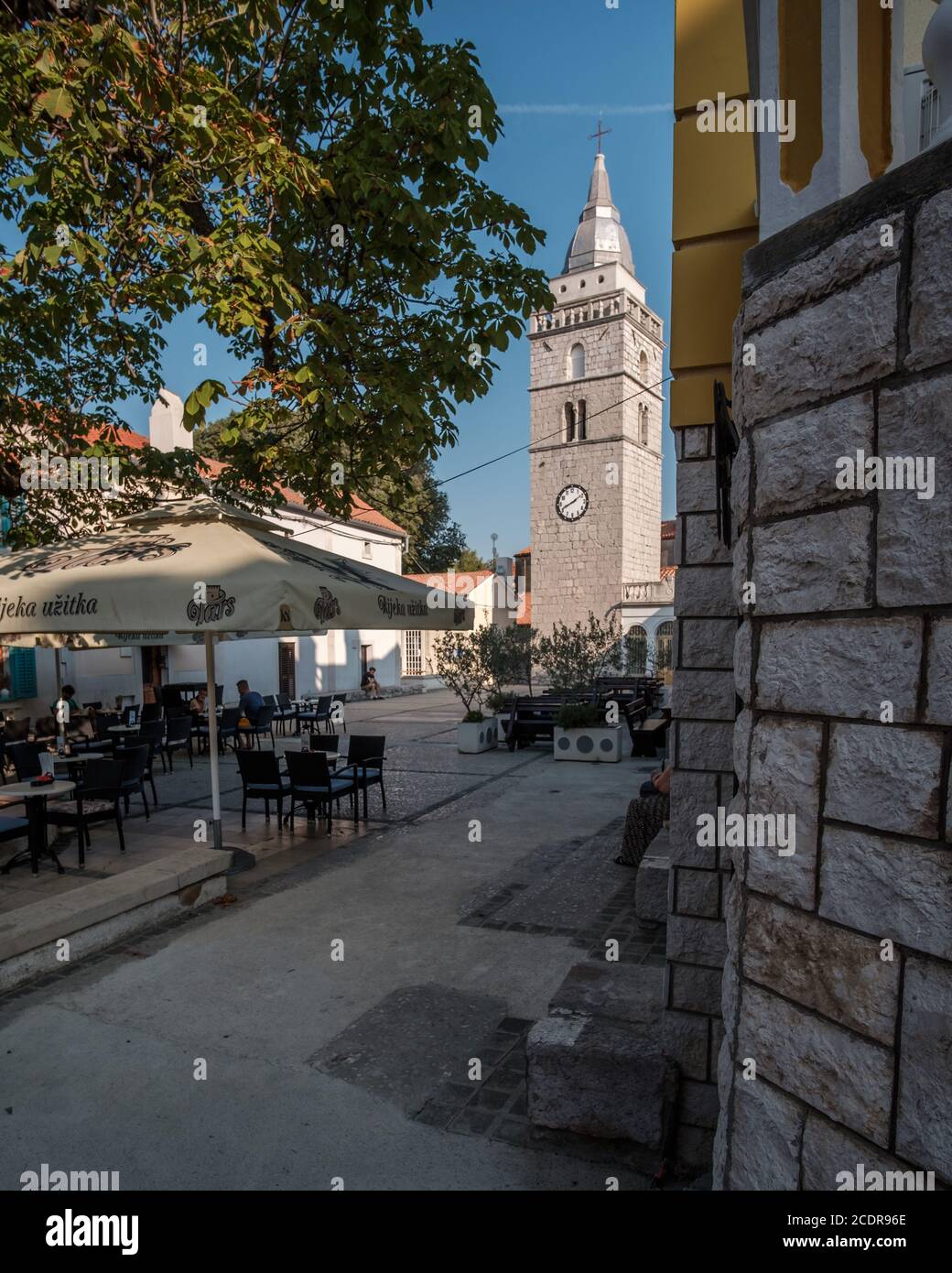 Église de l'Assomption de la Sainte Vierge Marie, Omisalj, Croatie Banque D'Images