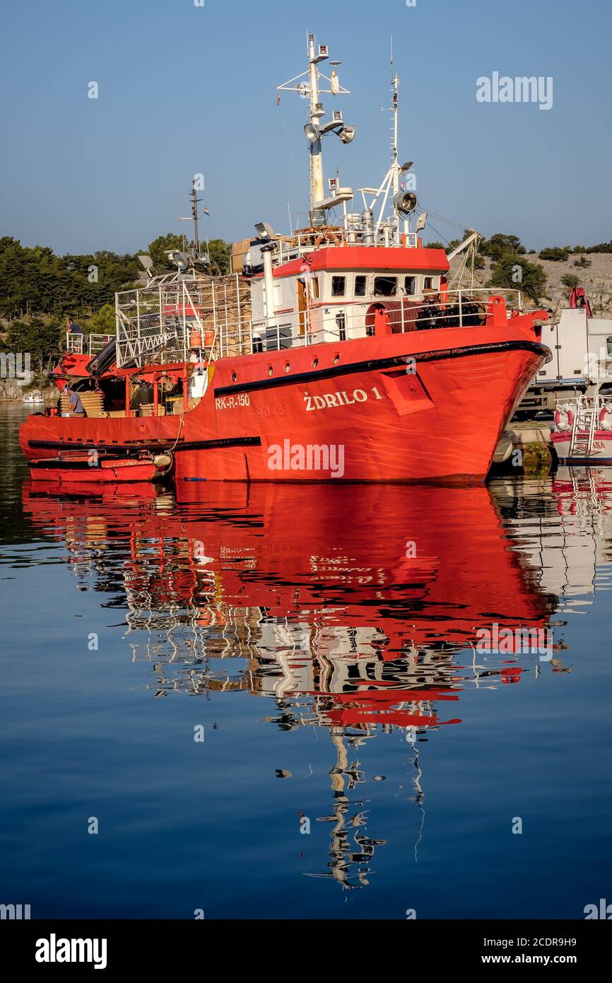 Des bateaux de pêche, Croatie Banque D'Images