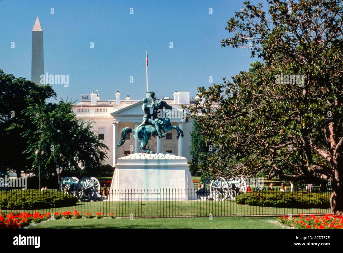 Lafayette Square est devant la Maison Blanche à Washington DC, États-Unis des années 1970 Banque D'Images