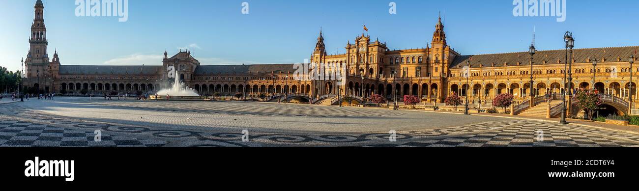 Beaute de la plaza de Espana à Séville, Espagne, Europe Banque D'Images