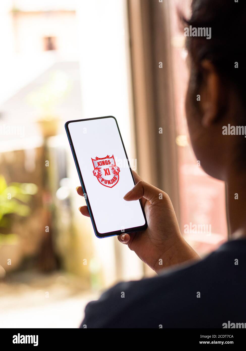Assam, inde - 27 août 2020 : logo Kings XI punjab sur l'écran du téléphone. Banque D'Images