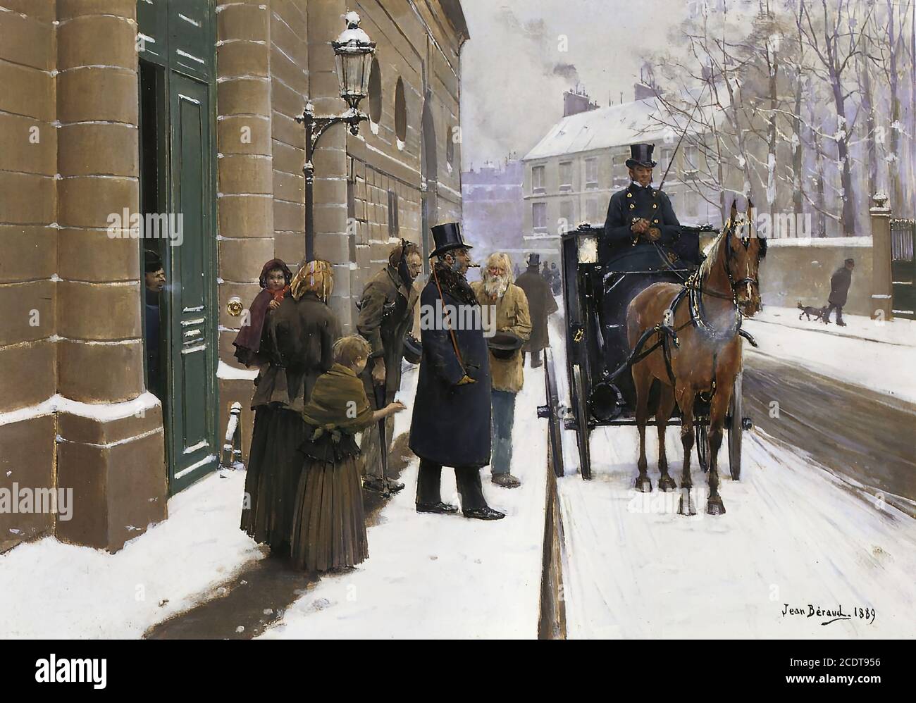 Beraud Jean - la Sortie du Bourgeois - École française - 19e siècle Banque D'Images