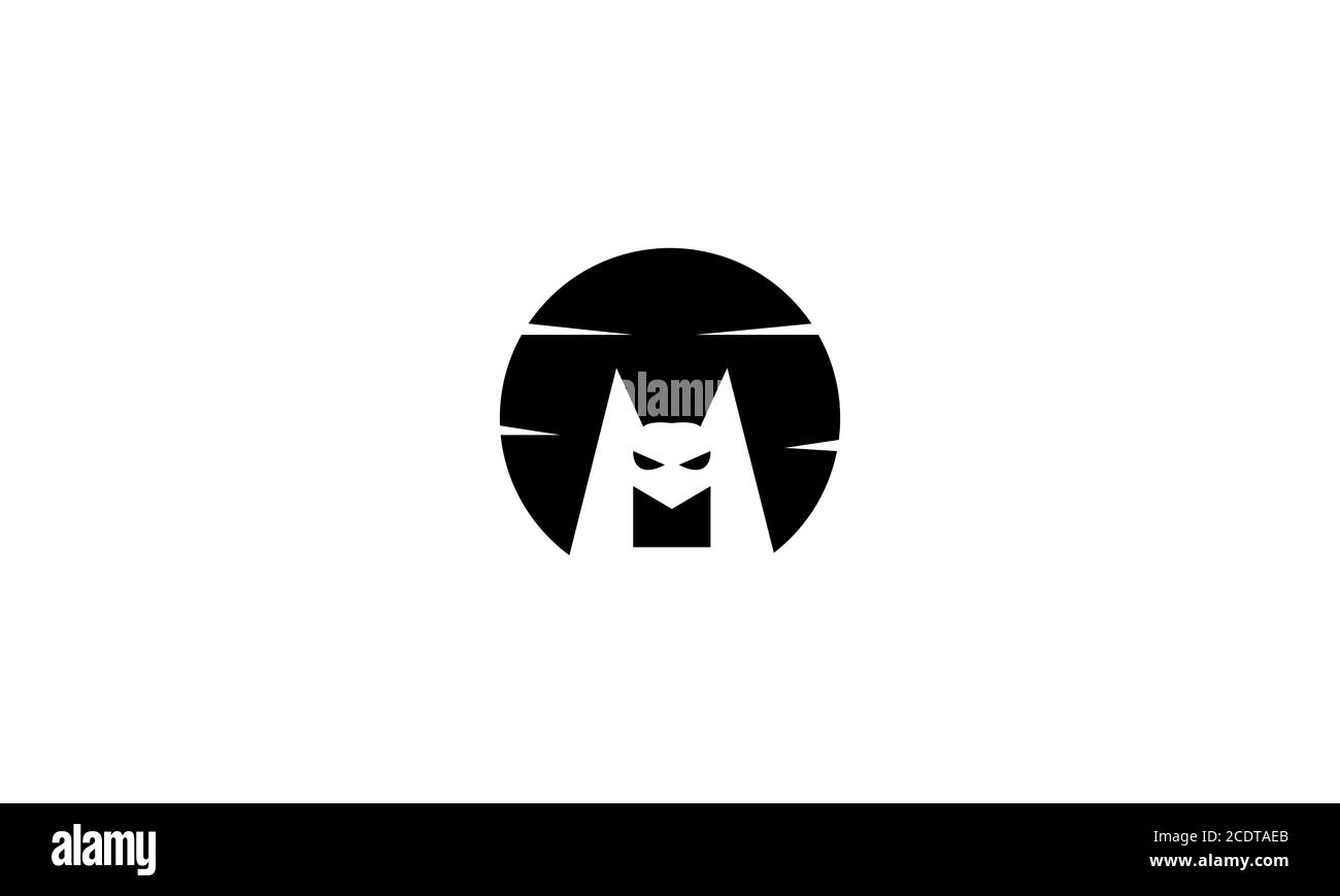 un sourire de chauve-souris de nuit avec logo de lune illustration de l'icône Illustration de Vecteur