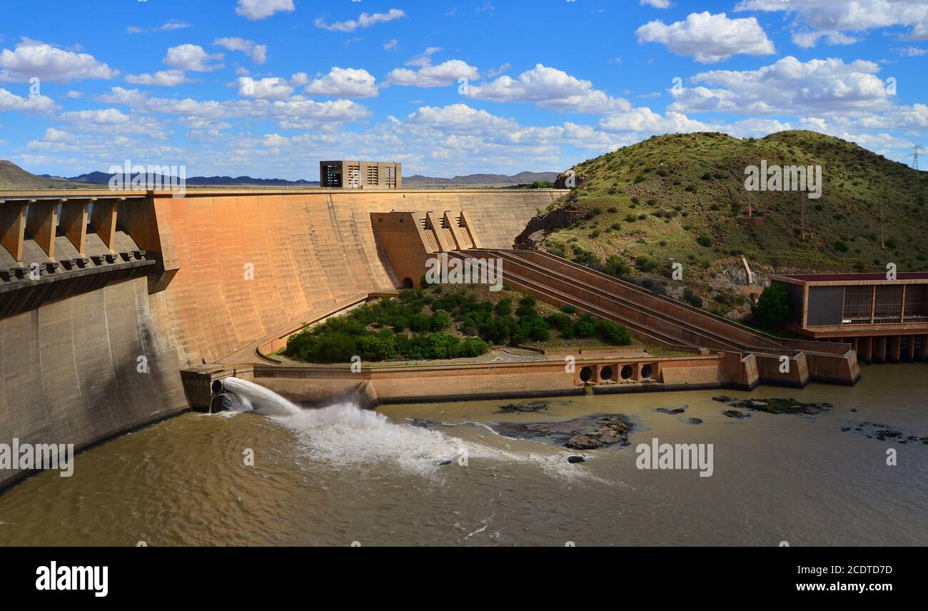 Gariepdam sur la rivière Oranje, Afrique du Sud Banque D'Images