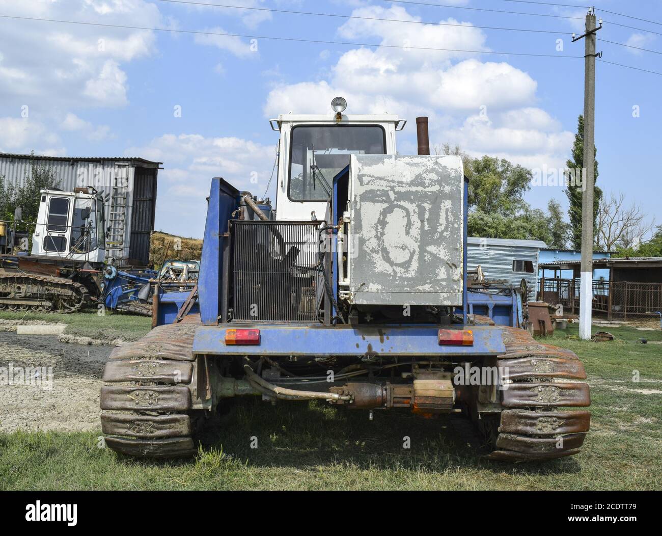 Moissonneuses-batteuses. Les machines agricoles. Banque D'Images