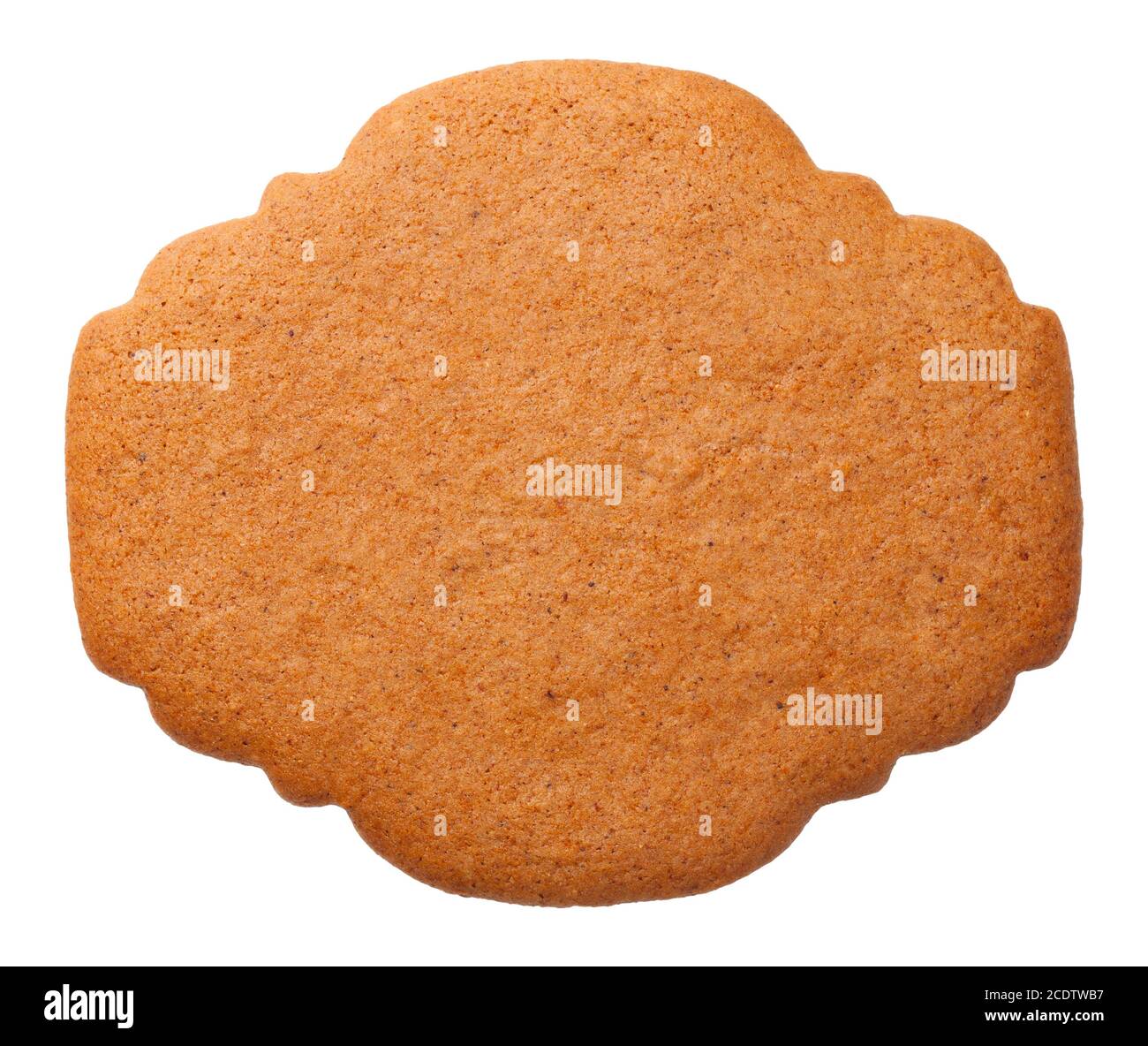 Cookie d'étiquette de pain d'épice isolé sur fond blanc Banque D'Images