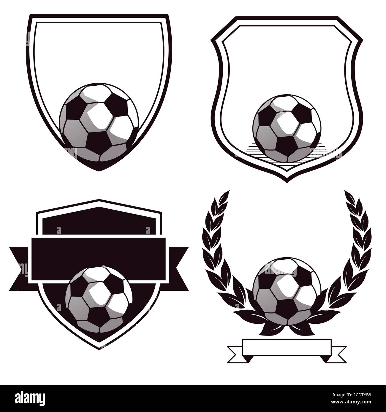 Ensemble d'emblèmes du club de football Banque D'Images