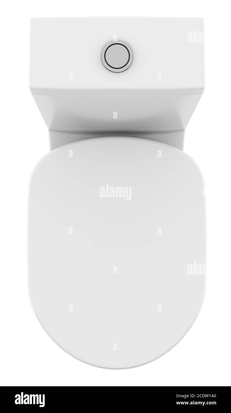 vue de dessus de cuvette de toilette moderne isolée sur blanc arrière-plan Banque D'Images vue de dessus de cuvette de toilette moderne isolée sur blanc arrière-plan Banque D'Images