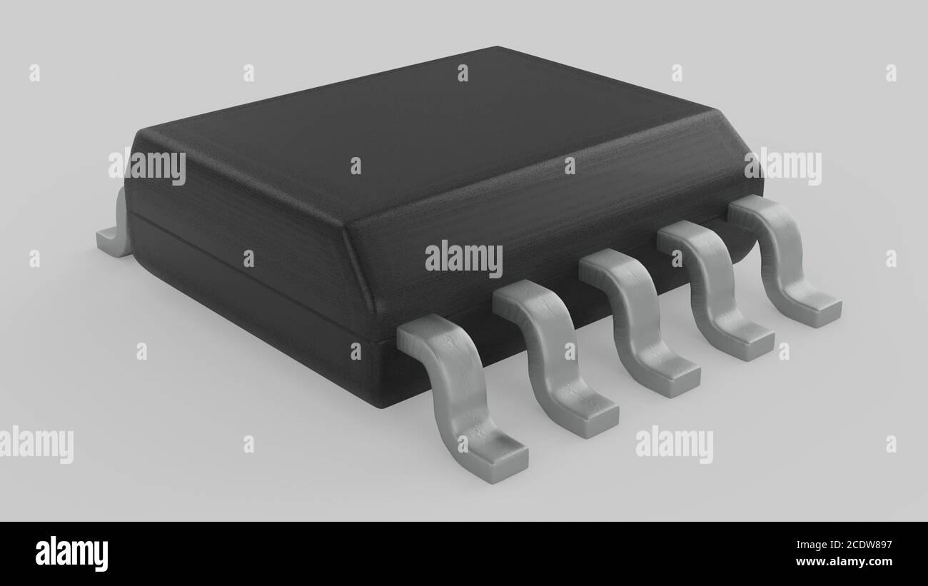 Circuit INTEGRE Electrionic Chip 3d illustration Banque D'Images