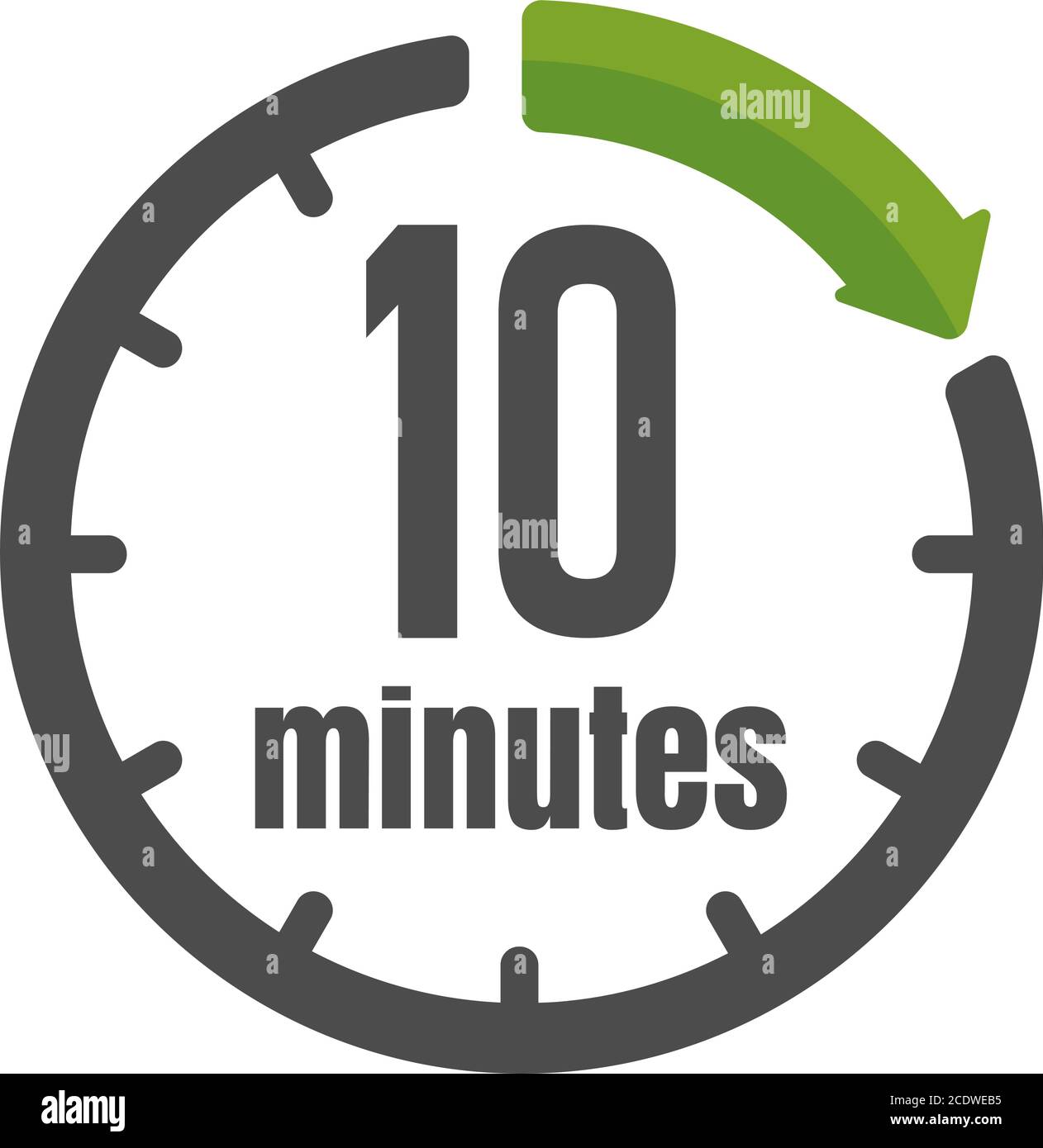 Timer 10 minutes vector illustration Banque de photographies et d