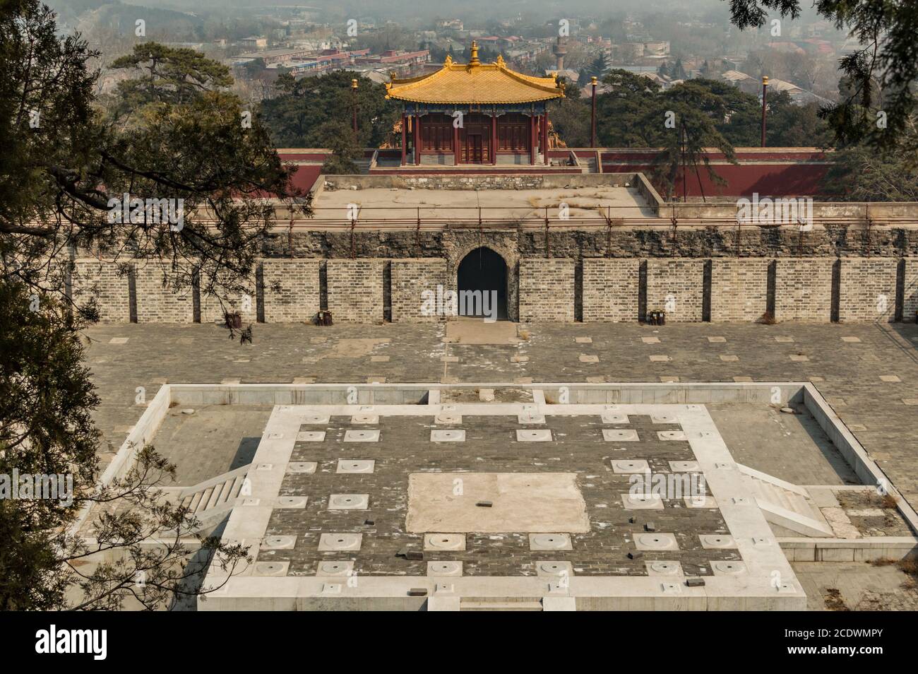 Temple des nuages d'azur (Temple de Biyun), temple bouddhiste chinois dans le parc des collines parfumées (Parc Xiangshan) dans les collines occidentales à Beijing, Chine Banque D'Images