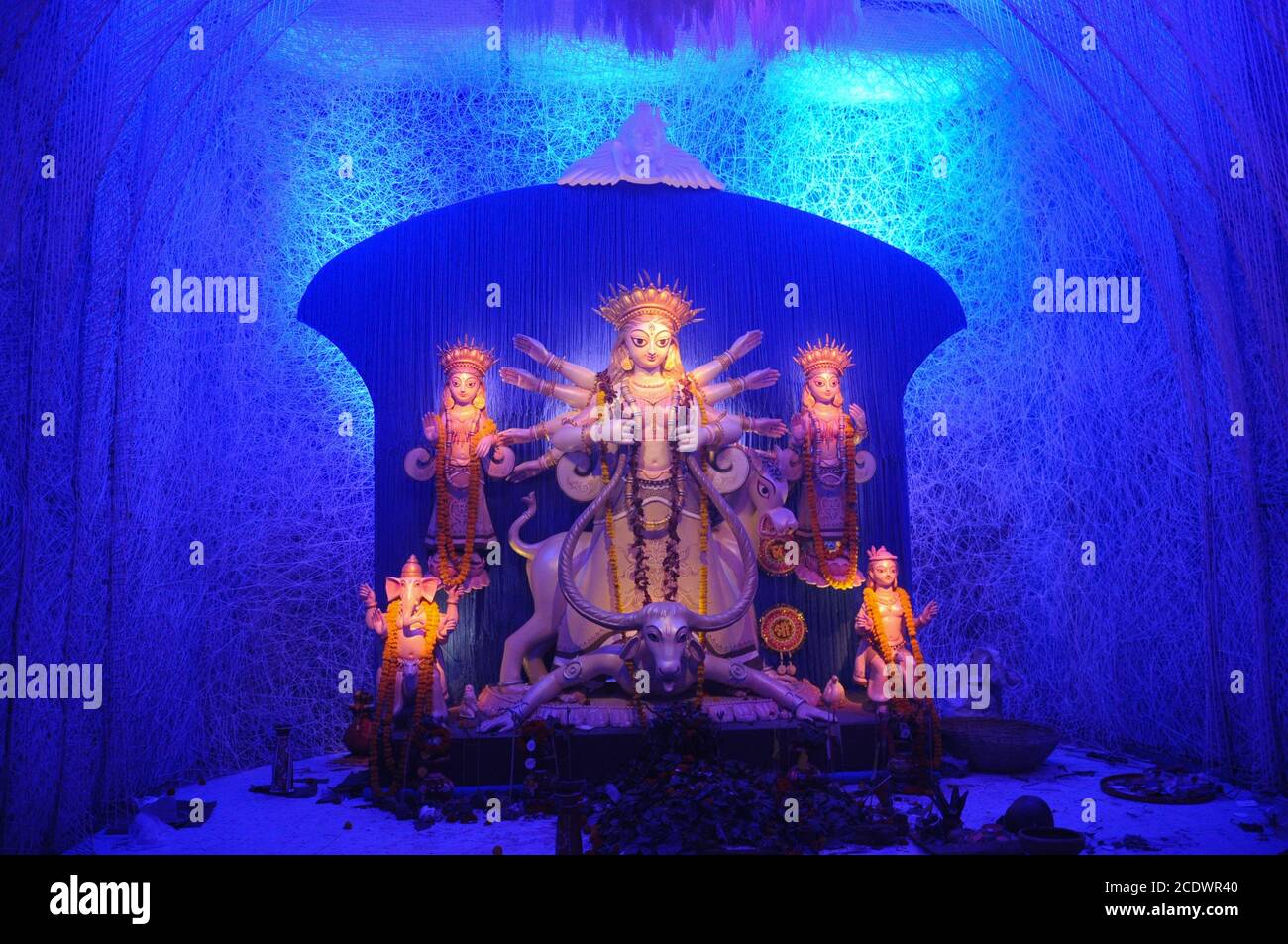 durga idol de kolkata durga puja festival Banque D'Images