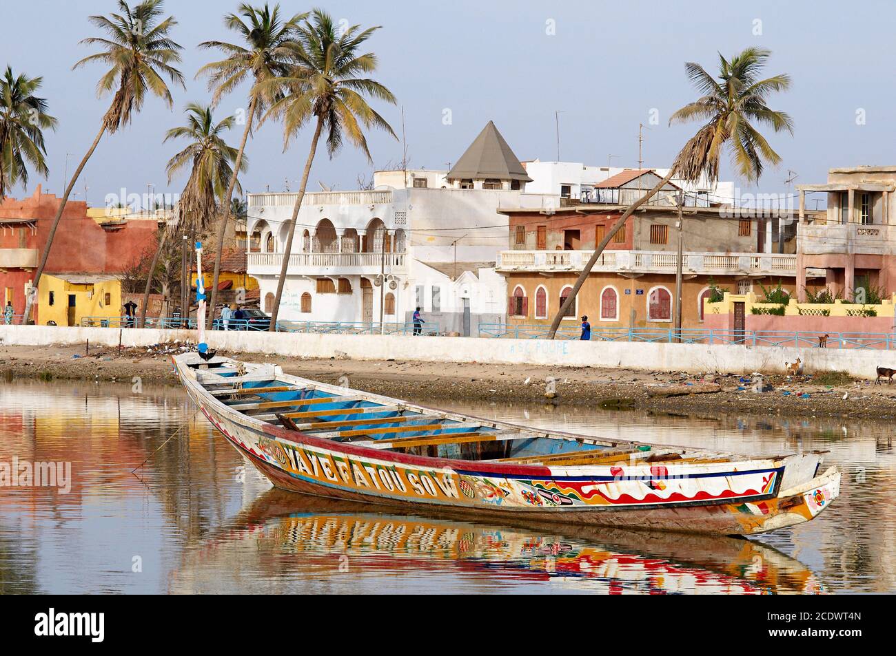 Sénégal, ville de Saint Louis, patrimoine mondial de l'UNESCO. Fleuve Sénégal. Banque D'Images